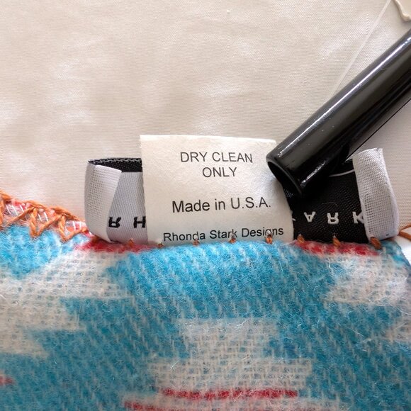 RHONDA STARK Vest VTG‎ Women's M Santa Fe Fringe Blanket Native Southwest USA - Picture 11 of 14